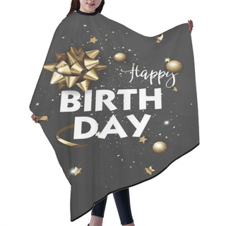 Personality  Happy Birthday Greeting Card Template. Hair Cutting Cape