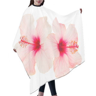 Personality  Two Pink Hibiscus Flowers Hair Cutting Cape
