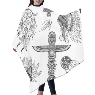 Personality  Tribal Doodle Set Hair Cutting Cape