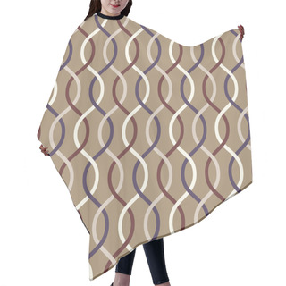 Personality  Retro Curved Pattern. Hair Cutting Cape