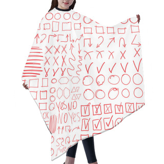 Personality  Set Of School Marks Hair Cutting Cape