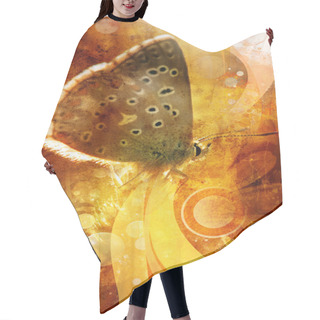 Personality  Butterfly On Abstract Background Hair Cutting Cape