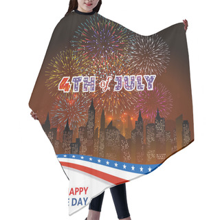 Personality  Happy 4th July Independence Day With Fireworks Background Hair Cutting Cape