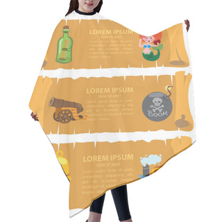 Personality  Parchments With Pirate Maps Hair Cutting Cape