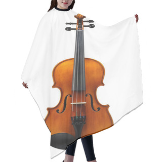 Personality  Violin Isolated On White Hair Cutting Cape
