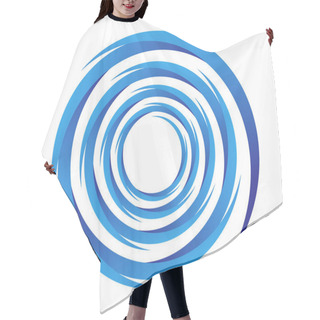 Personality  Abstract Blue Spiral, Swirl, Twirl And Whirl Elements. Cochlear, Helix, Vortex Icon Hair Cutting Cape