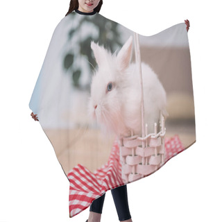 Personality  Cute White Easter Rabbit Sitting In Basket Hair Cutting Cape