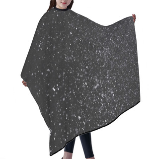 Personality  Snow Flakes Falling On Black Background. Winter Weather Hair Cutting Cape