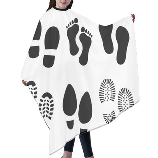 Personality  Set Of Footprints And Shoes, Hair Cutting Cape