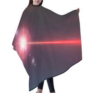 Personality  Red Laser Beam, Vector Illustration Hair Cutting Cape