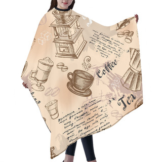 Personality  Seamless_coffee Hair Cutting Cape