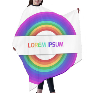 Personality  Template Of Greeting Card With Rainbow  Hair Cutting Cape