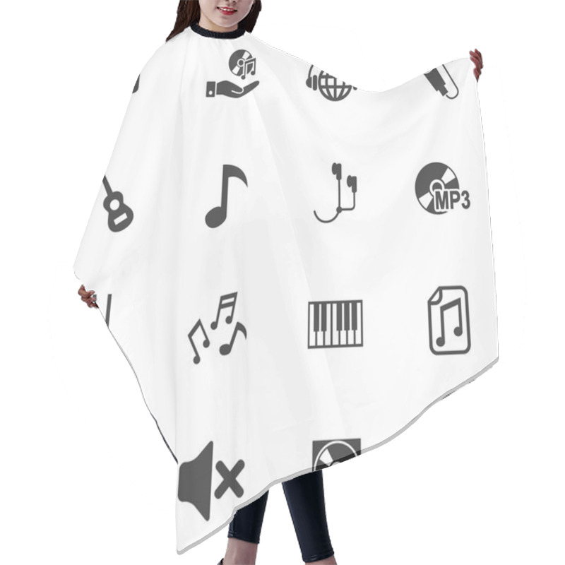 Personality  Music Icon Set Hair Cutting Cape