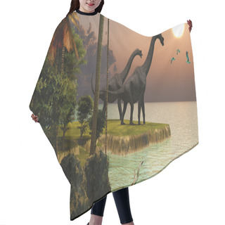 Personality  Brachiosaurus Sunset Hair Cutting Cape