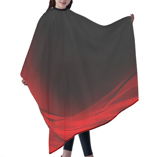 Personality  Abstract Luminous Red And Black Background Hair Cutting Cape