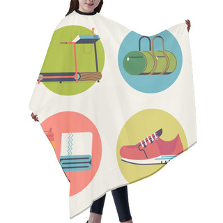 Personality  Sport Running Icons Hair Cutting Cape