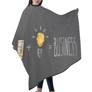 Personality  Light Bulb Symbol And Money Hair Cutting Cape