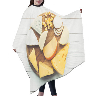 Personality  Assorted Types Of Cheese On Cutting Board Hair Cutting Cape