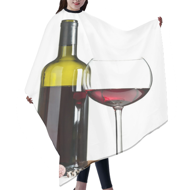 Personality  Glass And Bottle Of Wine Hair Cutting Cape