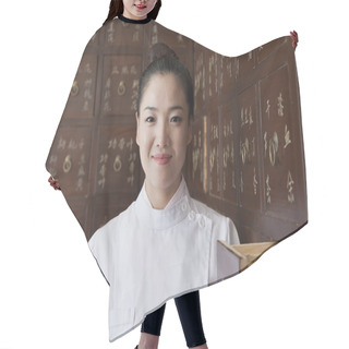 Personality  Doctor In Front Of Medicine Cabinet Hair Cutting Cape