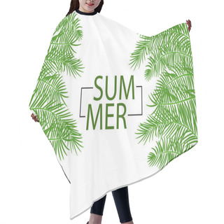 Personality  Tropical Backgroung Palm Leaf Hair Cutting Cape