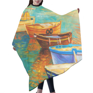 Personality  Boats In Sea Hair Cutting Cape