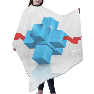 Personality  Vector Abstract Background With Cubes. Hair Cutting Cape