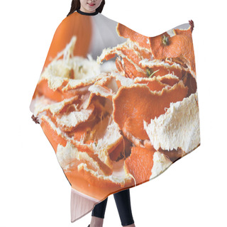 Personality  Dry Rind From Tangerine On An Orange Plate Hair Cutting Cape