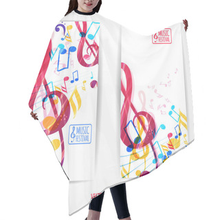 Personality  Two Music Banners Hair Cutting Cape
