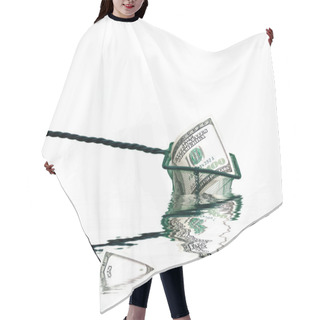 Personality  Fishing Net With Money And Water Hair Cutting Cape