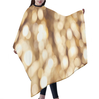 Personality  Blurred Golden Twinkles And Sparkles On Dark Background Hair Cutting Cape