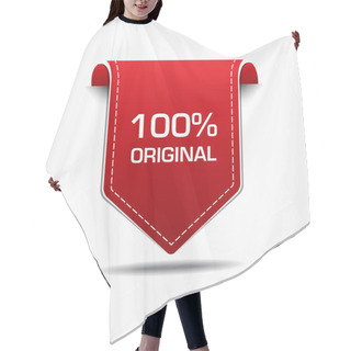 Personality  100 Percent Original Red Label Icon Vector Design Hair Cutting Cape