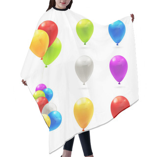 Personality  Toy Balloons, Set Of Vector Icons Hair Cutting Cape