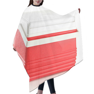 Personality  Traveling Refrigerator Isolated On White Hair Cutting Cape
