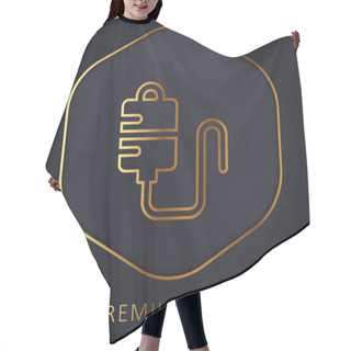 Personality  Blood Bag Golden Line Premium Logo Or Icon Hair Cutting Cape