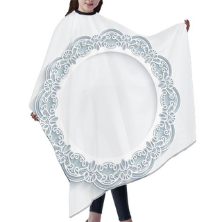 Personality  Empty Plate With Ornamental Border Hair Cutting Cape