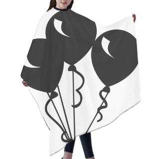 Personality  Balloons - Black And White Vector Illustration Hair Cutting Cape