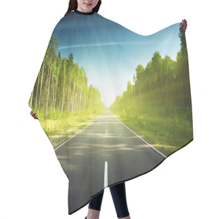 Personality  Road In Russian Forest Hair Cutting Cape