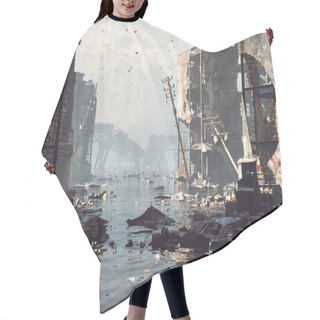 Personality  Apocalyptic Landscape Illustration Hair Cutting Cape