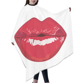 Personality  Red Lips Hair Cutting Cape