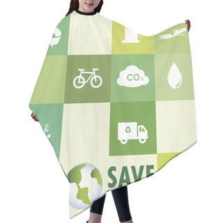 Personality  Save The Earth Icons Hair Cutting Cape