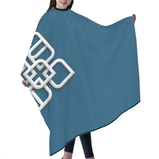 Personality  3d White Ornament In Arabic Style Hair Cutting Cape