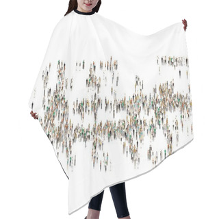 Personality  Crowd On White Background. Large Crowd Of People. Cartoon Humans On White Background. Hair Cutting Cape