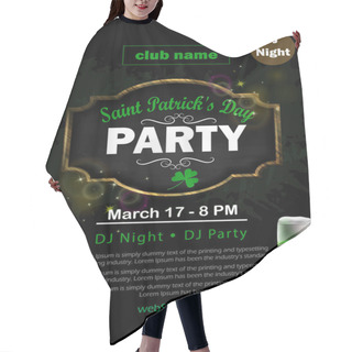 Personality  St. Patricks Day Poster Set Vector Illustration Hair Cutting Cape