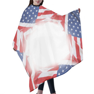 Personality  USA Flags Frame Hair Cutting Cape