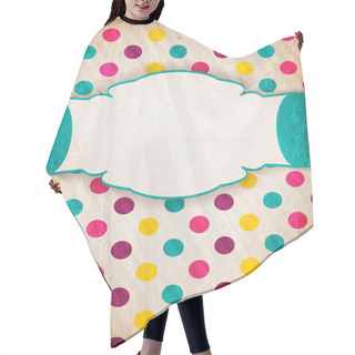 Personality  Colorful Textured Polka Dot Design With Label Hair Cutting Cape