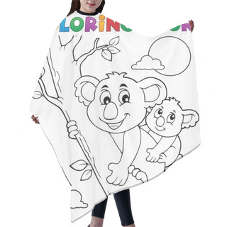 Personality  Coloring Book Koala Theme 2 - Eps10 Vector Illustration. Hair Cutting Cape