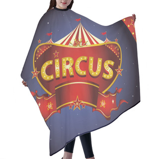 Personality  Red Night Circus Sign Hair Cutting Cape