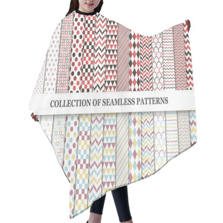 Personality  Collcetion Of Geometric Seamless Patterns. Hair Cutting Cape