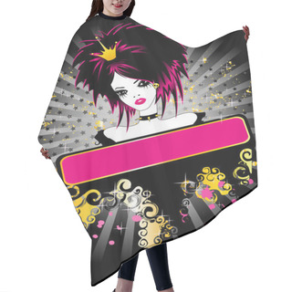 Personality  Beautiful Girl-queen Of Emo Hair Cutting Cape